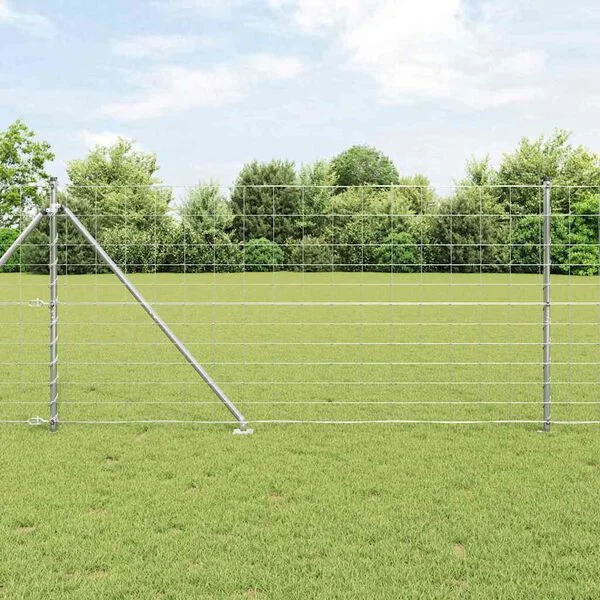 vidaXL Clôture en fil soudé avec pointes 50 x 1, 2 m Acier galvanisé