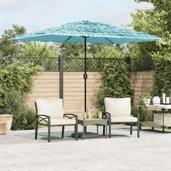 vidaXL Parasol de jardin avec mât en acier bleu 300x200x250 cm