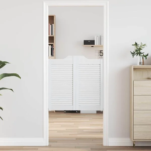 vidaXL Portes battantes 80 x 40 cm Bois de pin massif Blanc