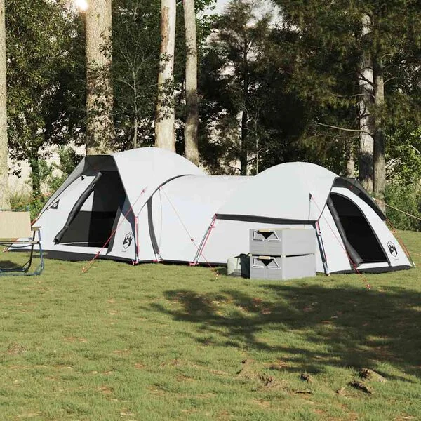vidaXL Tente de camping 5 personnes blanc tissu occultant imperméable