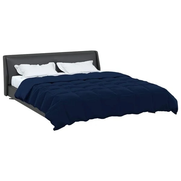 vidaXL Duvet complet toute l'année 200 x 200 cm 4 saisons Bleu foncé
