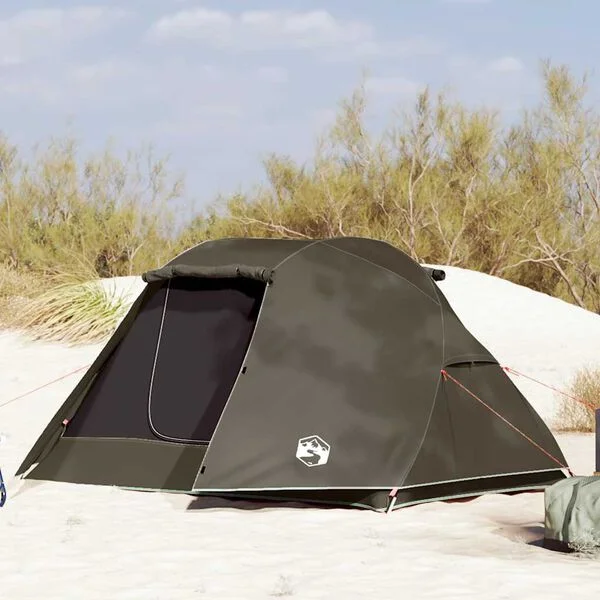 vidaXL Tente de pêche 3 personnes marron imperméable