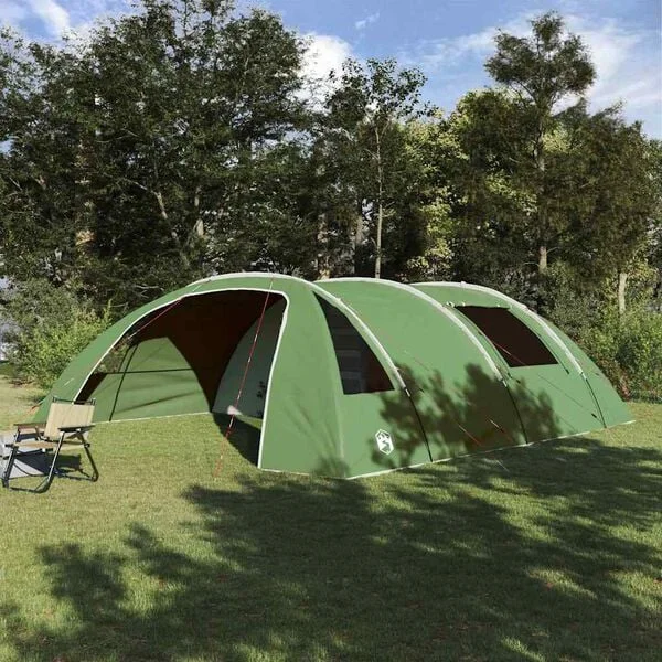 vidaXL Tente Tunnel 6-Persoons 6 personne Vert et blanc