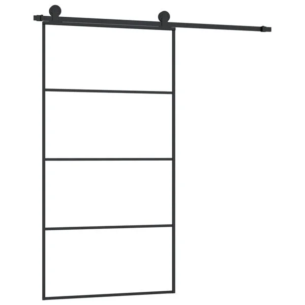vidaXL Porte coulissante et kit de quincaillerie 102, 5x205cm Verre ESG
