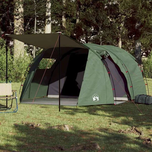 vidaXL Tente de camping tunnel 4 personnes vert imperméable