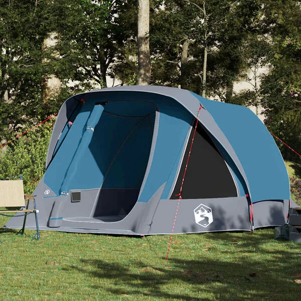 vidaXL Tente de cabine familiale 6 personnes bleu imperméable