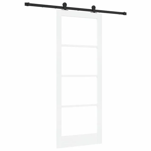 vidaXL Porte coulissante ORKDAL 83 x 211 cm Blanc et noir