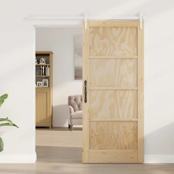 vidaXL Porte coulissante ORKDAL 86 x 211 cm Bois de pin massif