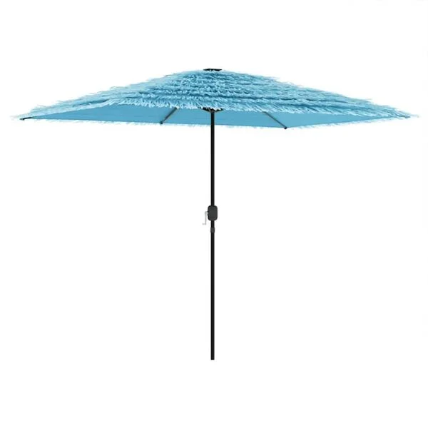 vidaXL Parasol de jardin avec mât en acier bleu 300x200x250 cm