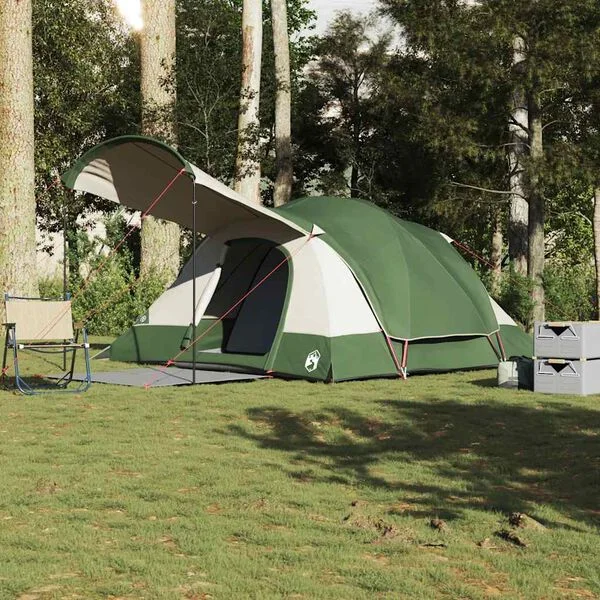 vidaXL Tente familiale tunnel 8 personnes vert imperméable