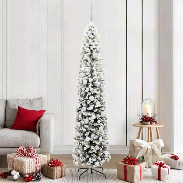 vidaXL Sapin de Noël artificiel Vert 210 cm PVC et acier et plastique