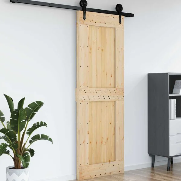 vidaXL Porte NARVIK 80 x 210 cm Bois de pin massif (non traité)