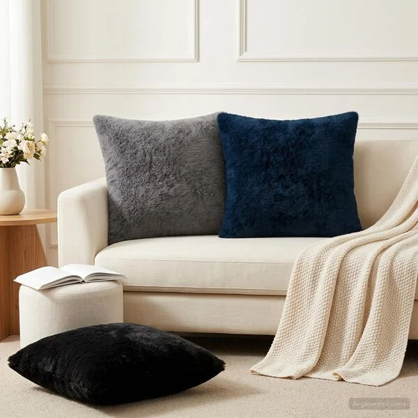 vidaXL Housse de coussin 6 pc HOUTEN Gris foncé 45 x 45 cm
