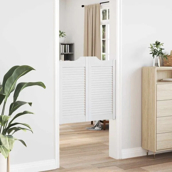 vidaXL Portes battantes 80 x 40 cm Bois de pin massif Blanc