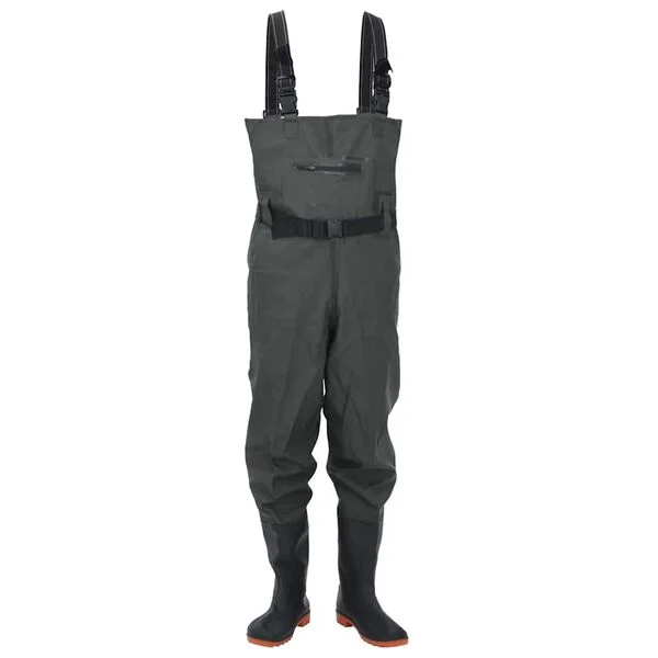 vidaXL Cuissardes avec bottes et ceinture vert foncé taille 42