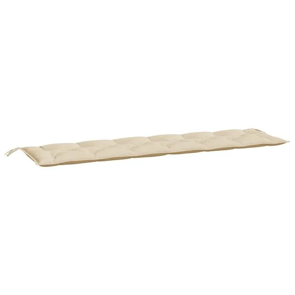 vidaXL Coussin de banc de jardin beige 200x50x7 cm tissu oxford