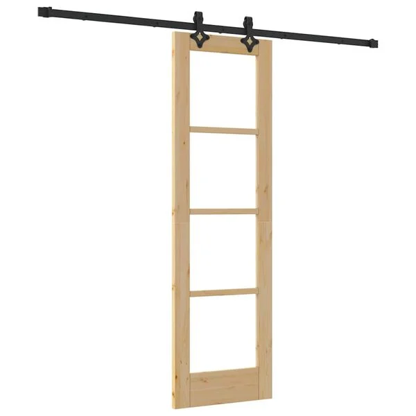 vidaXL Porte coulissante Naturel 61 x 198, 5 cm