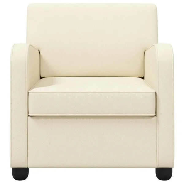 vidaXL Fauteuil Crème Velours