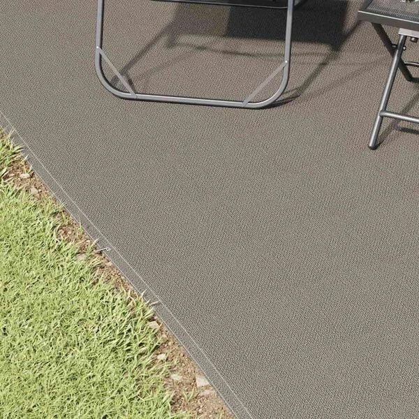 vidaXL Tapis de tente Gris clair 400 x 400 cm Polyéthylène