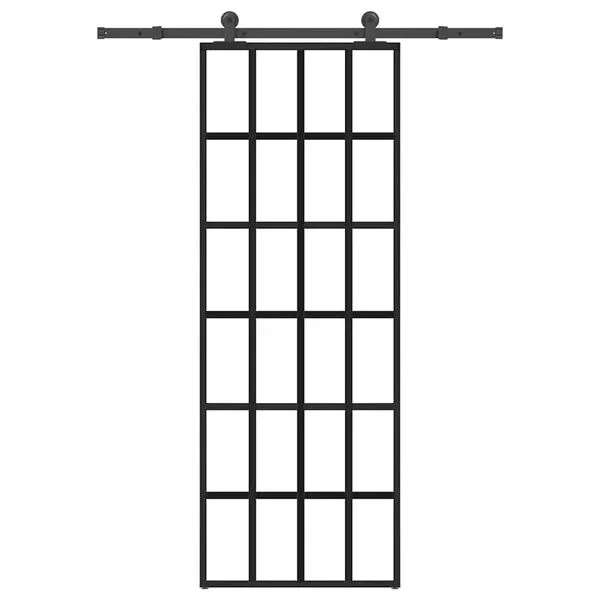vidaXL Porte coulissante avec kit de quincaillerie 76x205 cm Verre ESG
