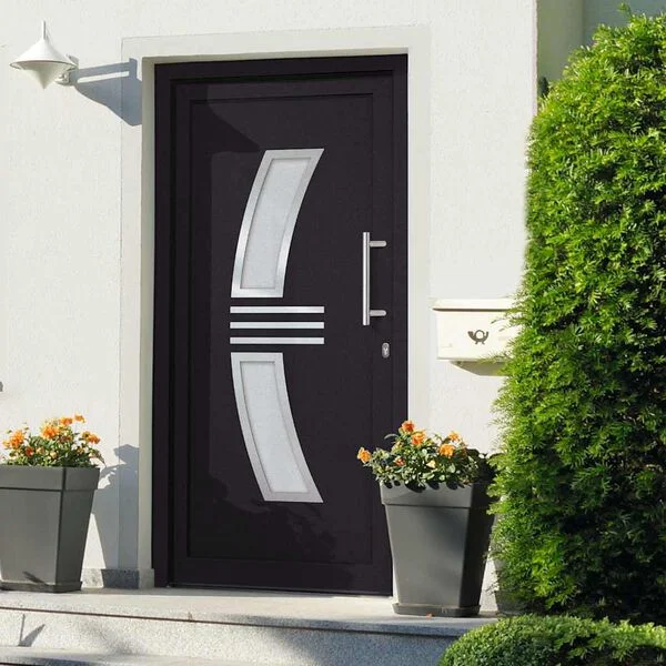 vidaXL Porte d'entrée principale Anthracite 98x208 cm