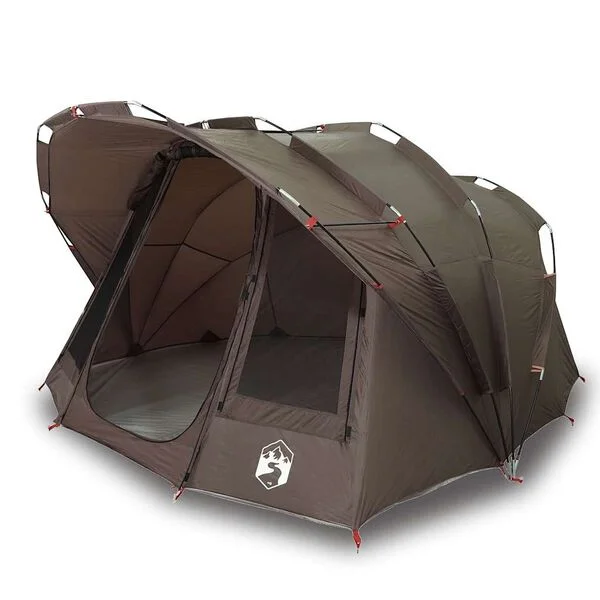 vidaXL Tente de pêche 5 personnes marron imperméable