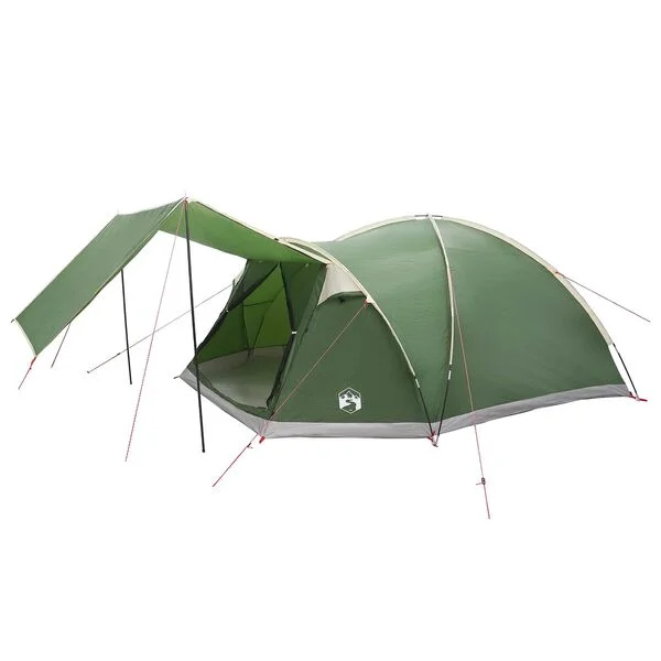 vidaXL Tente Cabane 8 personne Vert Polyester et Acier