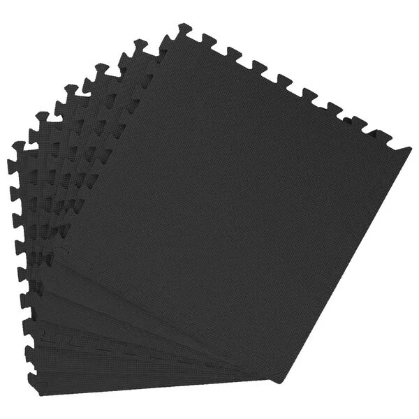 vidaXL Tapis de sol 50 pc Noir 18 m² Mousse EVA