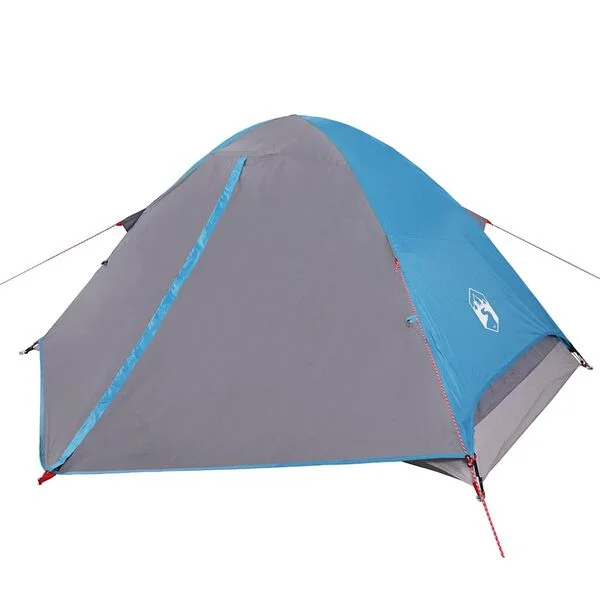 vidaXL Tente de camping à dôme 4 personnes bleu imperméable