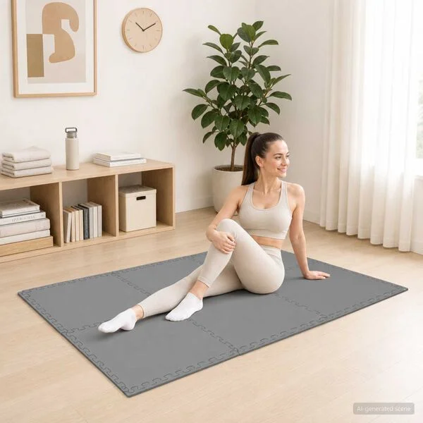 vidaXL Tapis de sol 50 pc Gris 18 m² Mousse EVA