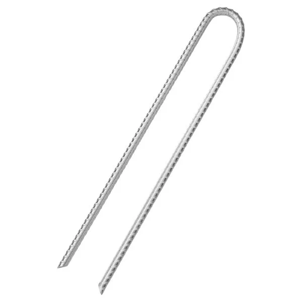 vidaXL Piquets de tente 6pcs en forme de U 337cm Ø11, 3mm acier galvanisé