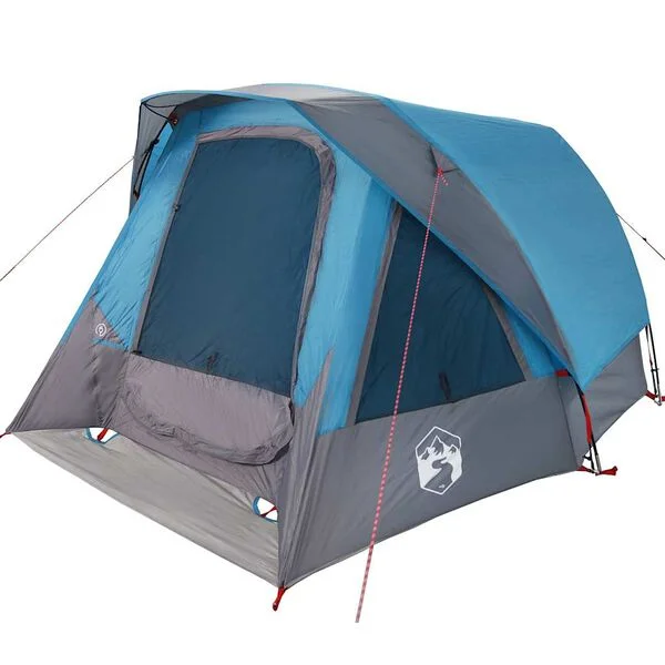 vidaXL Tente de cabine familiale 6 personnes bleu imperméable