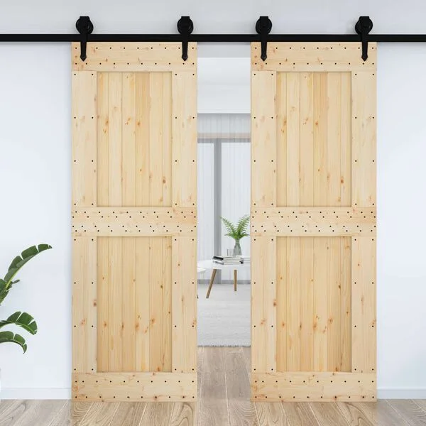 vidaXL Porte NARVIK 80 x 210 cm Bois de pin massif (non traité)