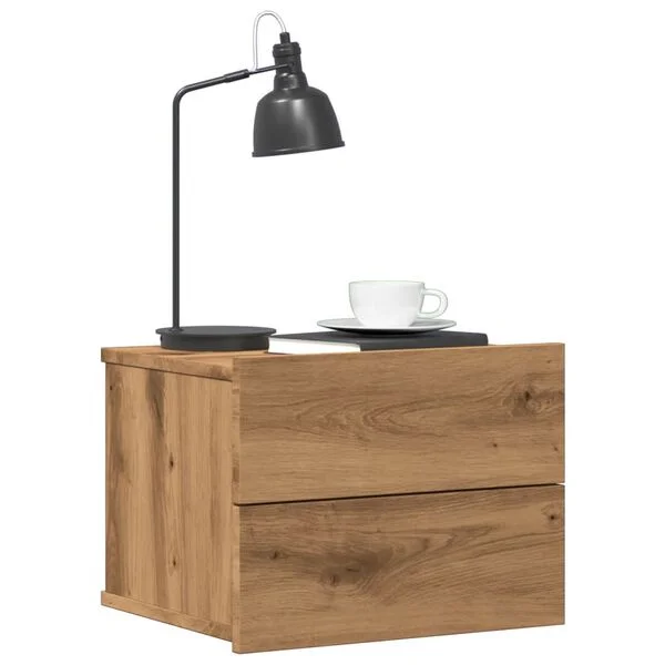 vidaXL Tables de chevet murales 2 pcs chêne artisanal 40x32x30 cm