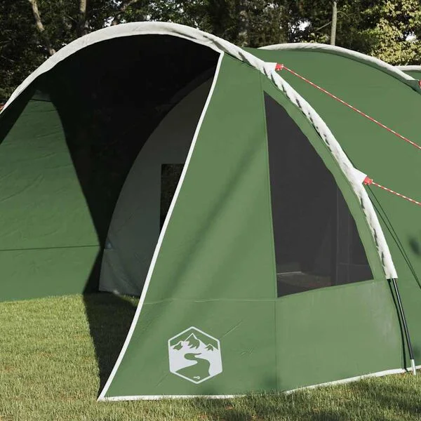 vidaXL Tente Tunnel 6-Persoons 6 personne Vert et blanc