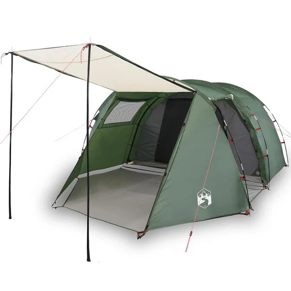 vidaXL Tente de camping tunnel 4 personnes vert imperméable