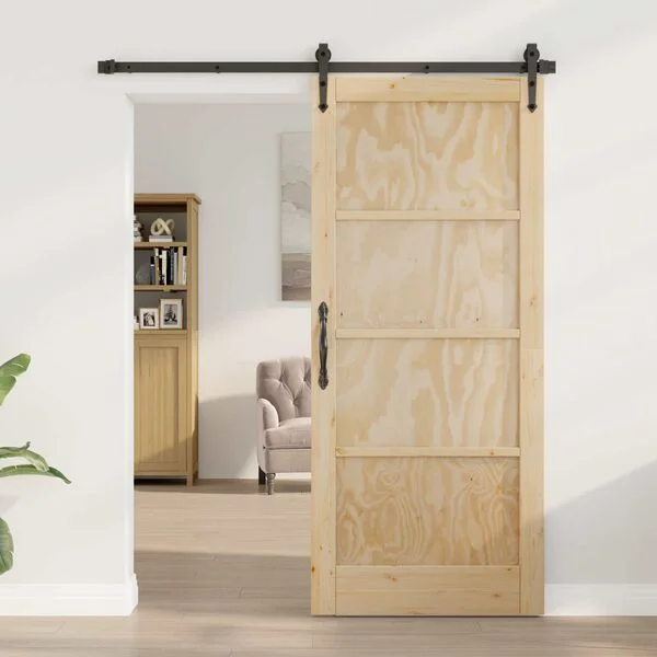 vidaXL Porte coulissante ORKDAL 86 x 211 cm Bois de pin massif