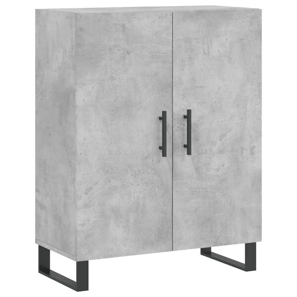 vidaXL Buffet gris béton 69, 5x34x90 cm bois d'ingénierie