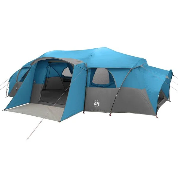 vidaXL Tente familiale avec auvent imperméable 18 personne Bleu