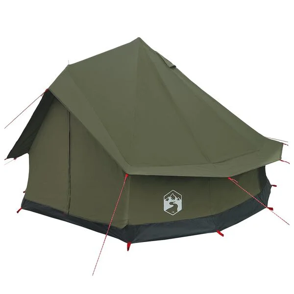 vidaXL Tente familiale 8 personne Vert armée Polycoton