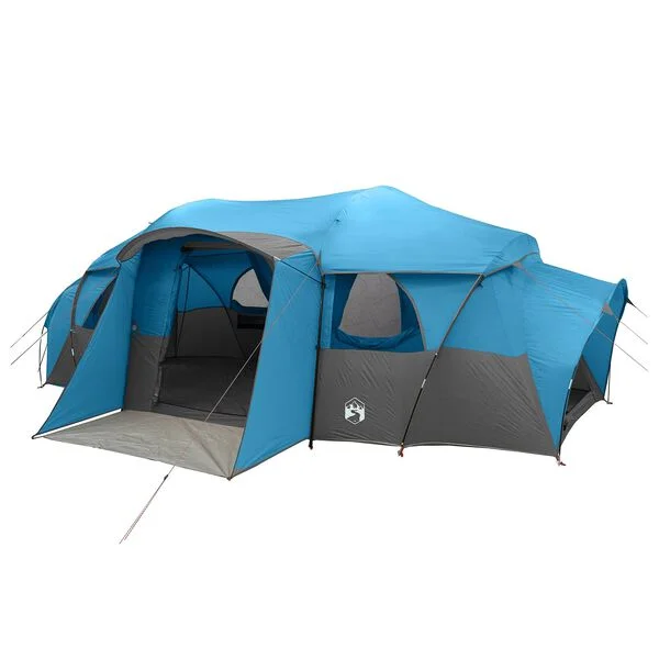 vidaXL Tente familiale avec auvent imperméable 10 personne Bleu