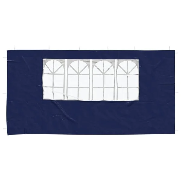 vidaXL Mur de tente de fête 2 pièces 400 x 195 cm Bleu PE et acier