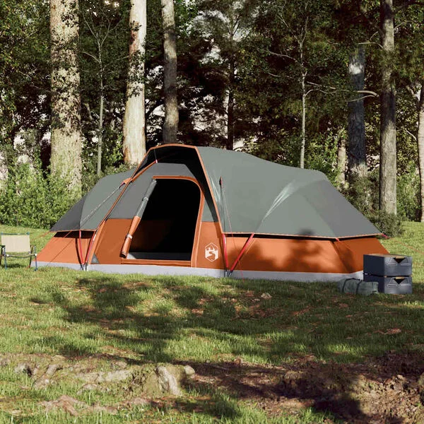 vidaXL Tente familiale à dôme 9 personnes orange imperméable