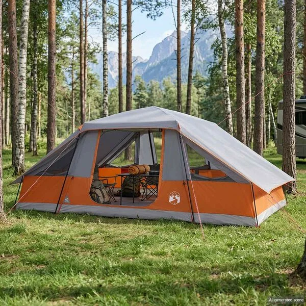 vidaXL Tente familiale avec auvent imperméable 10 personne