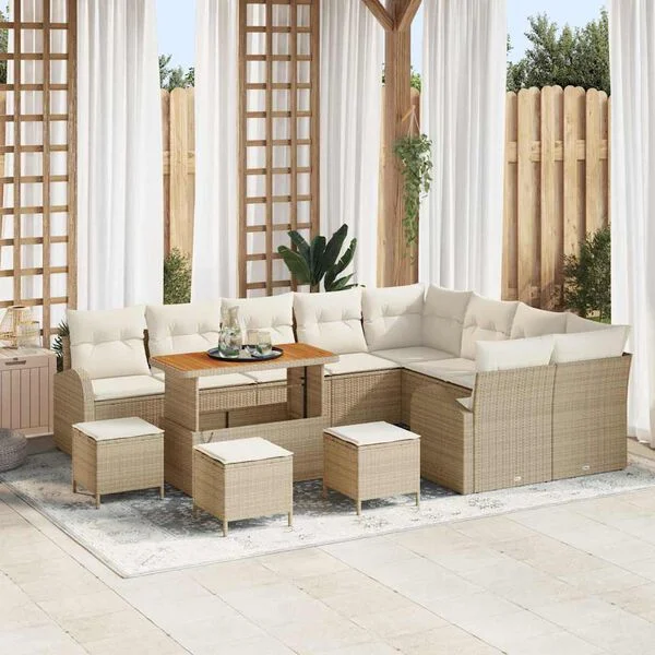 vidaXL Ensemble de canapé de jardin 13 pièces 12-Nombre de places