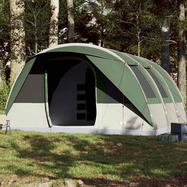 vidaXL Tente familiale tunnel 7 personnes vert imperméable