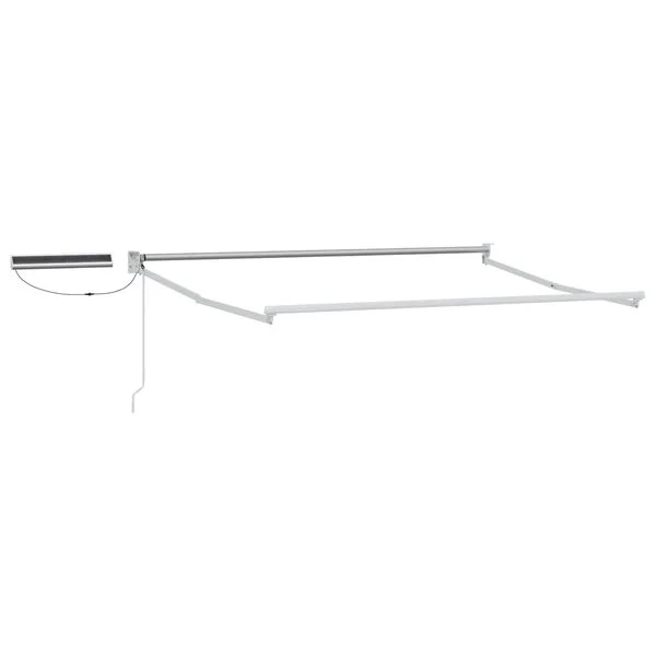 vidaXL Auvent rétractable électrique Gris clair et blanc 4 × 3 m