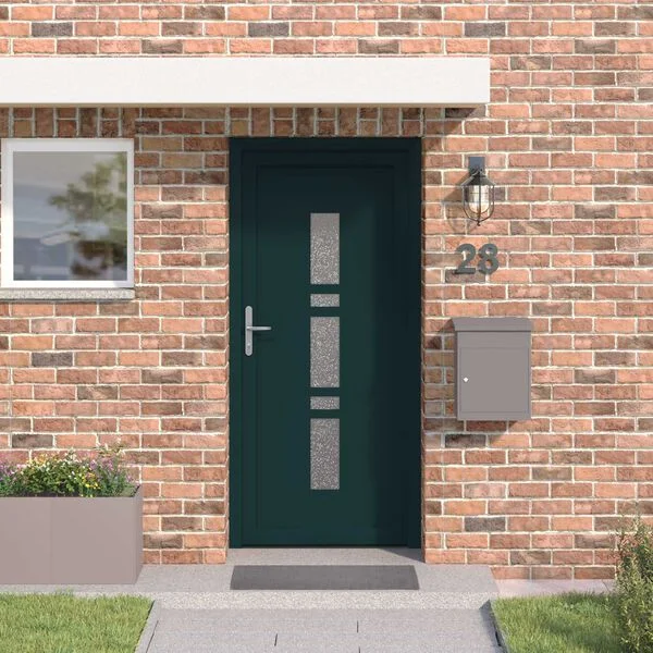 vidaXL Porte Frontale 88 x 200 cm PVC Anthracite