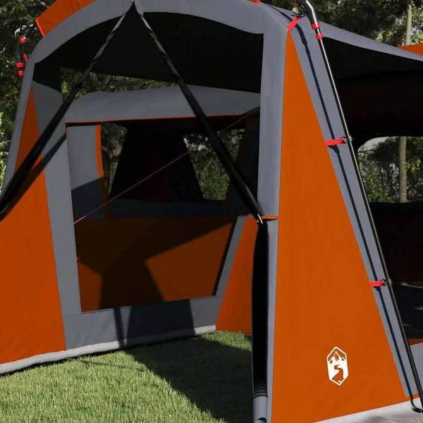 vidaXL Tente familiale 20 personnes 20 personne Gris et orange
