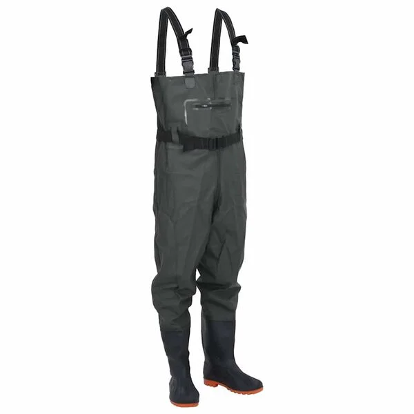 vidaXL Cuissardes avec bottes et ceinture vert foncé taille 39